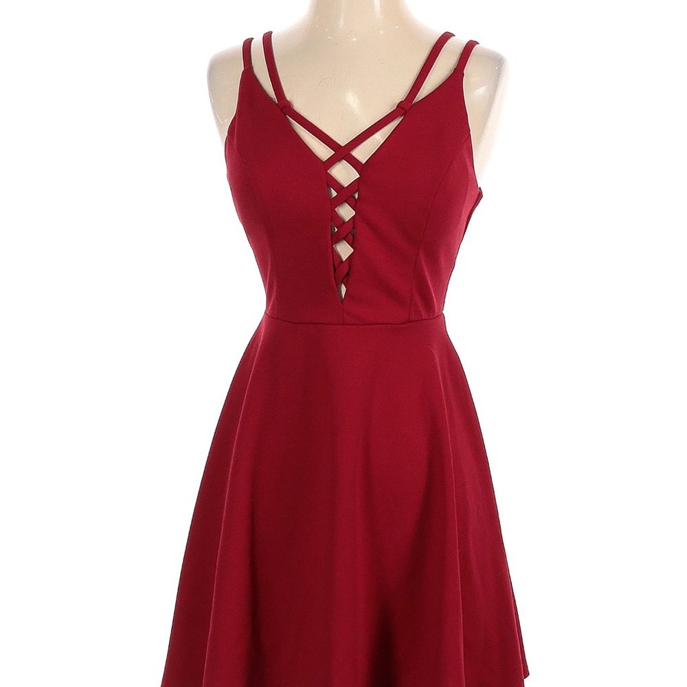 Mini Red Sleeveless Dress
